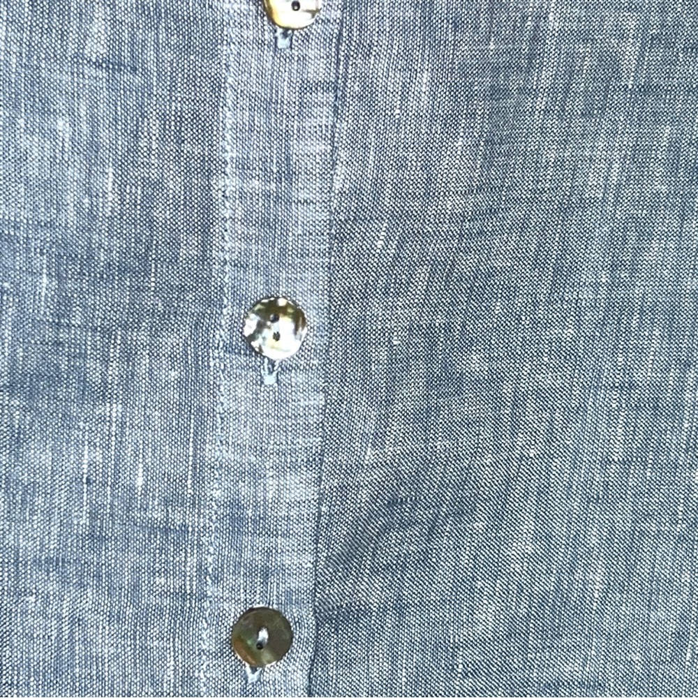 Women's Light Blue Button-Down Collared Shirt - Casual Relaxed Fit - Picture 8 of 16